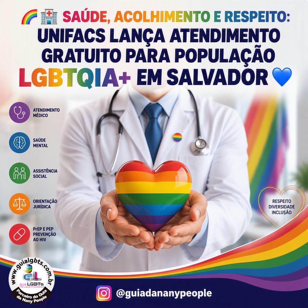 ?? UNIFACS inicia atendimento gratuito para população LGBTQIA+ em Salvador